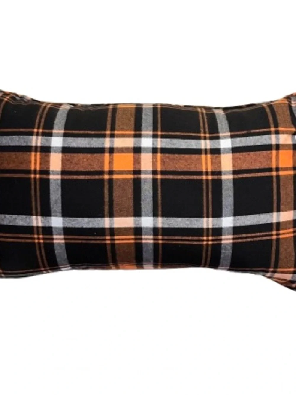 🆕-Halloween Black Cat Plaid Plush Pillow. Size: 24”W x 14”H